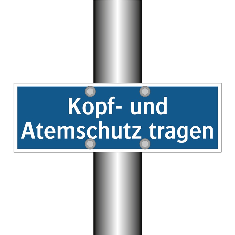 Kopf- und Atemschutz tragen
