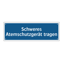 Schweres Atemschutzgerät tragen