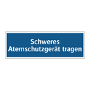 Schweres Atemschutzgerät tragen