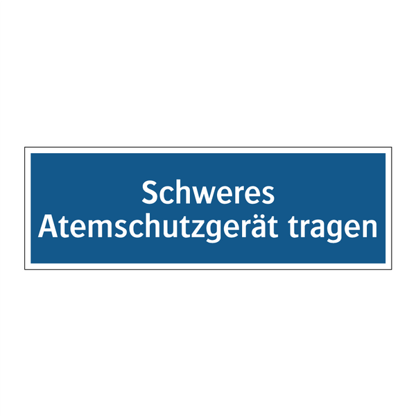 Schweres Atemschutzgerät tragen