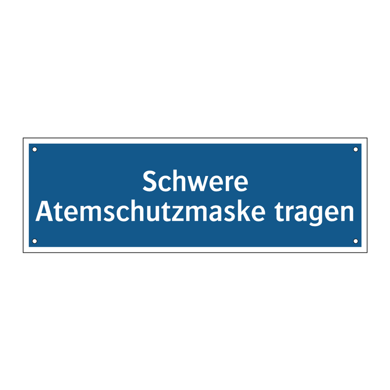 Schwere Atemschutzmaske tragen