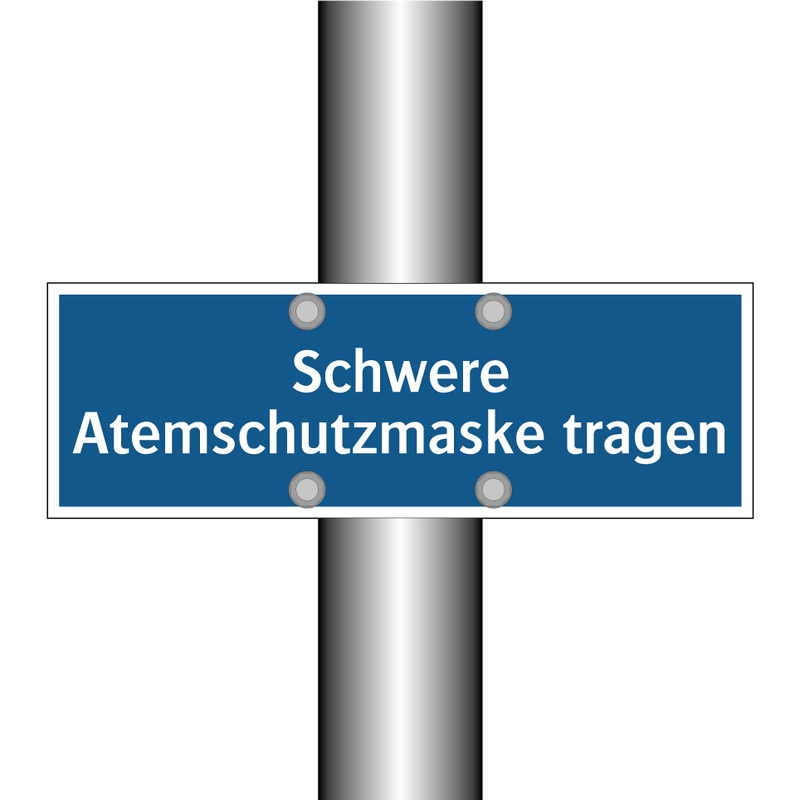 Schwere Atemschutzmaske tragen