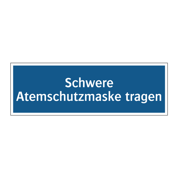 Schwere Atemschutzmaske tragen