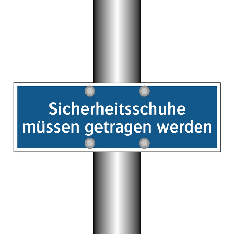 Sicherheitsschuhe müssen getragen werden