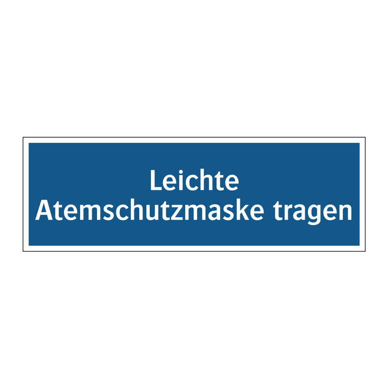 Leichte Atemschutzmaske tragen