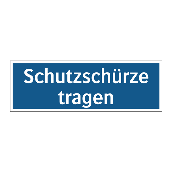 Schutzschürze tragen