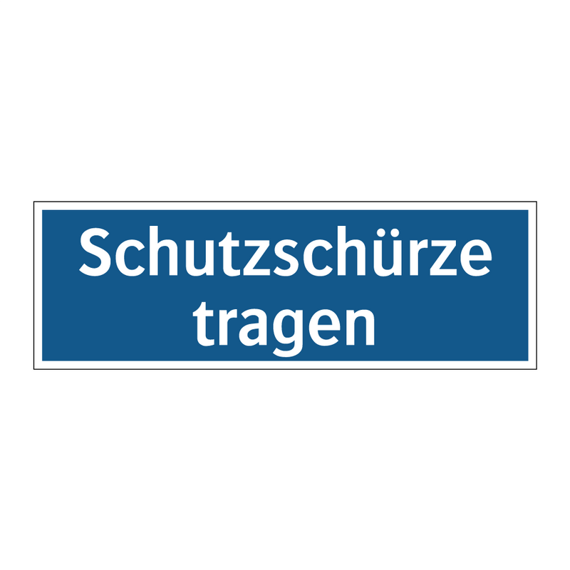 Schutzschürze tragen
