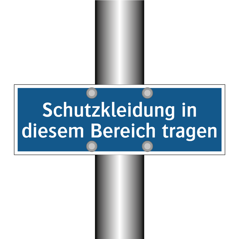 Schutzkleidung in diesem Bereich tragen