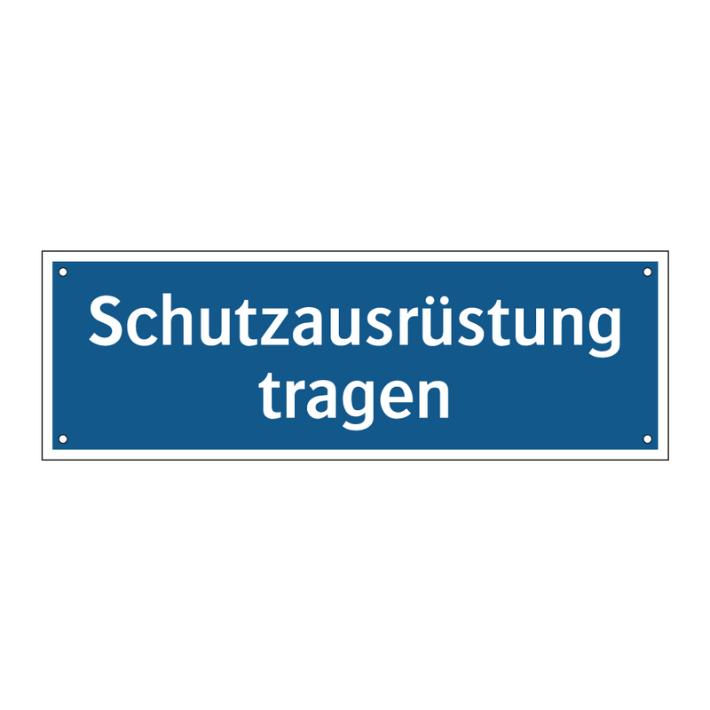 Schutzausrüstung tragen