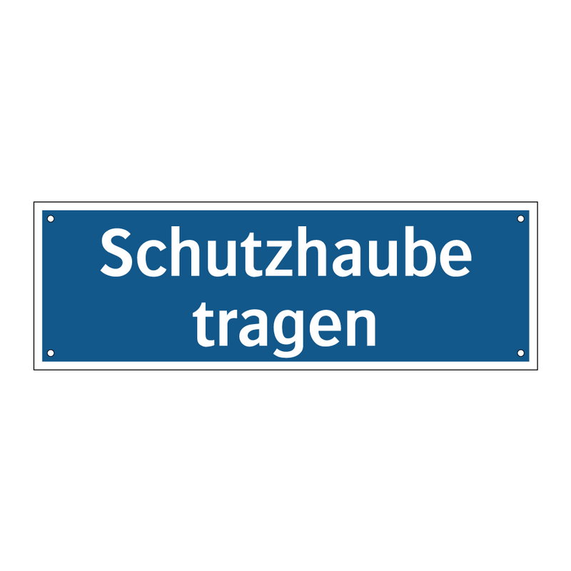 Schutzhaube tragen