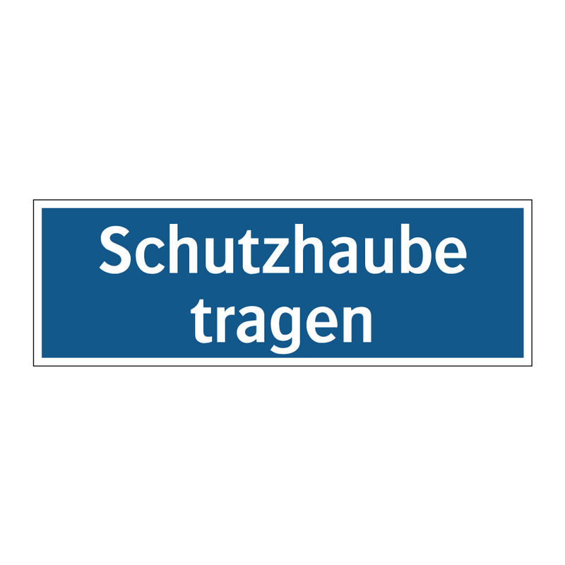Schutzhaube tragen