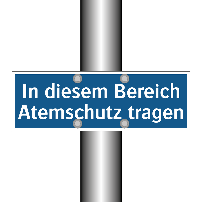 In diesem Bereich Atemschutz tragen