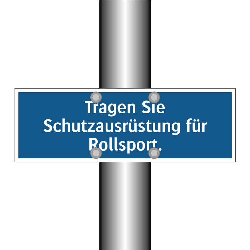 Tragen Sie Schutzausrüstung für Rollsport.