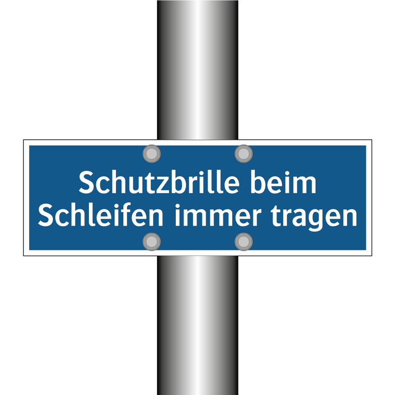 Schutzbrille beim Schleifen immer tragen
