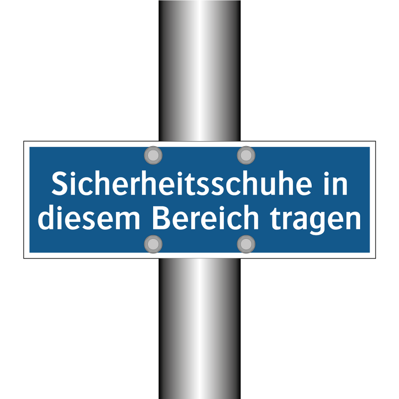 Sicherheitsschuhe in diesem Bereich tragen