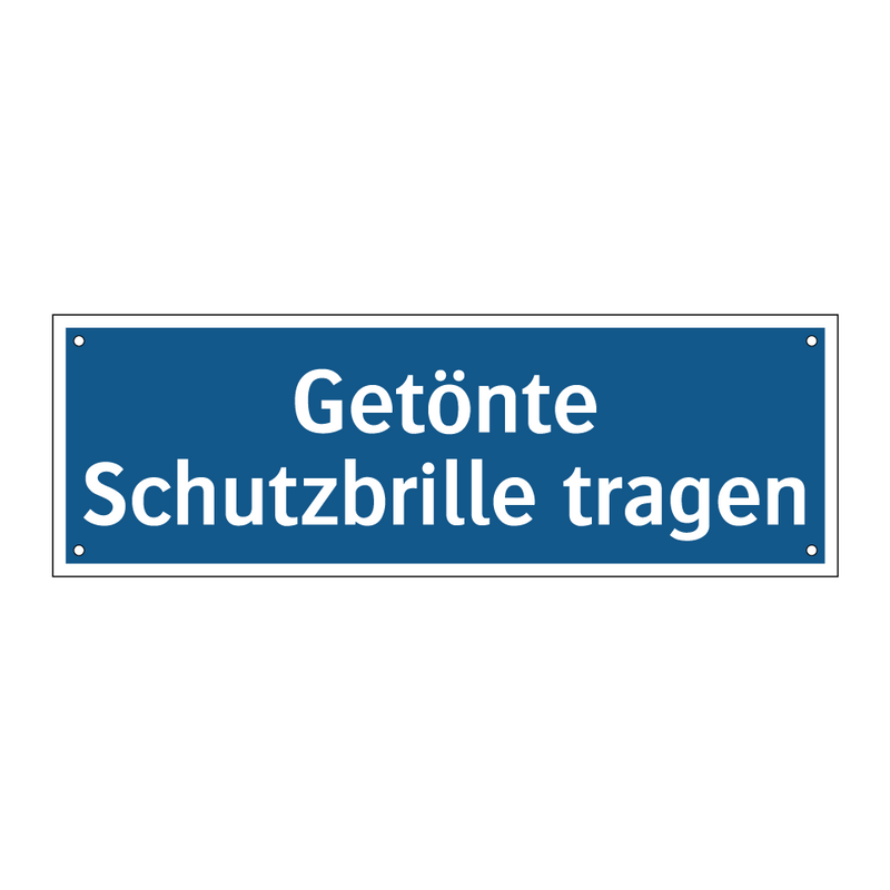 Getönte Schutzbrille tragen