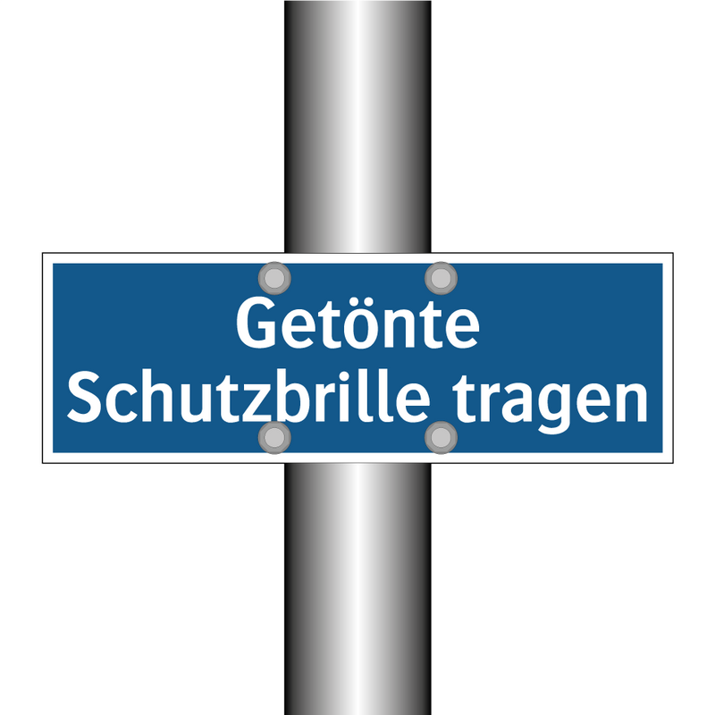 Getönte Schutzbrille tragen