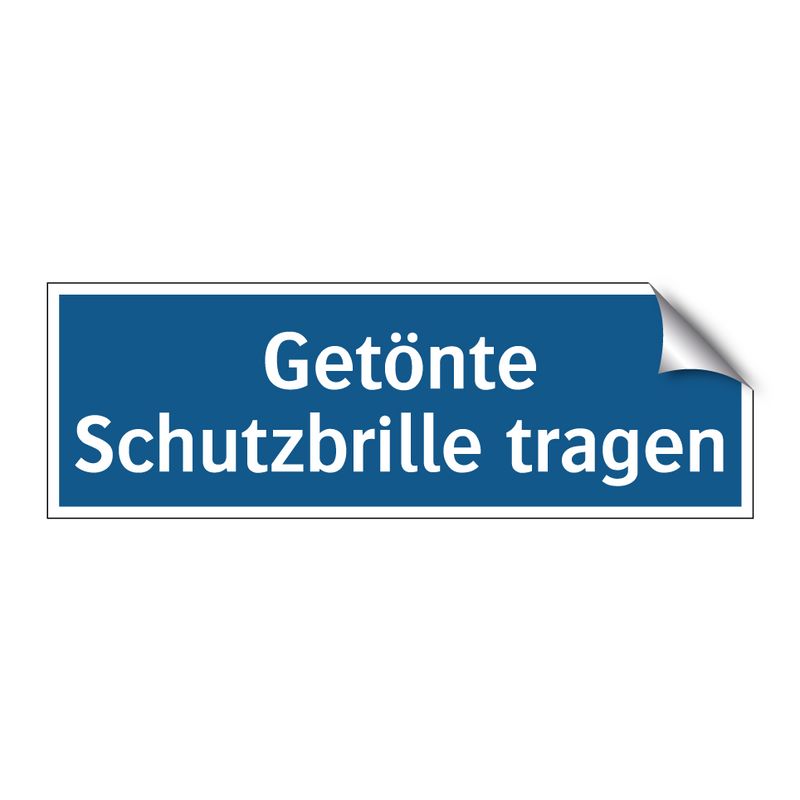 Getönte Schutzbrille tragen
