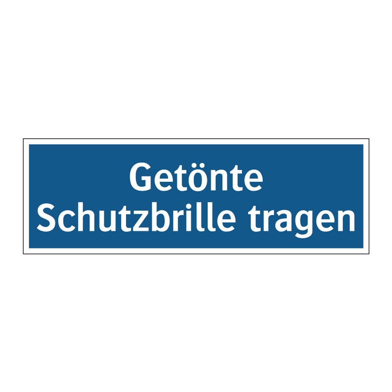 Getönte Schutzbrille tragen