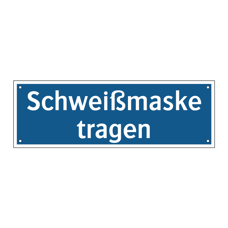 Schweißmaske tragen