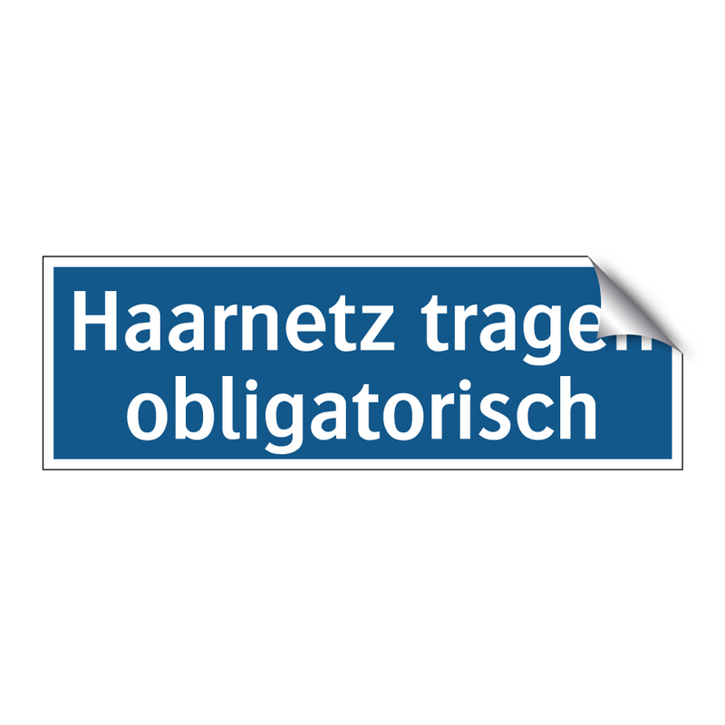 Haarnetz tragen obligatorisch