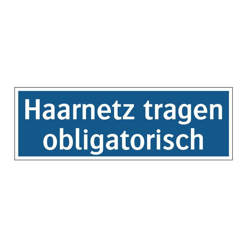 Haarnetz tragen obligatorisch