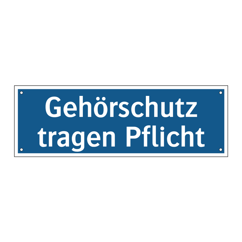 Gehörschutz tragen Pflicht
