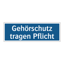 Gehörschutz tragen Pflicht