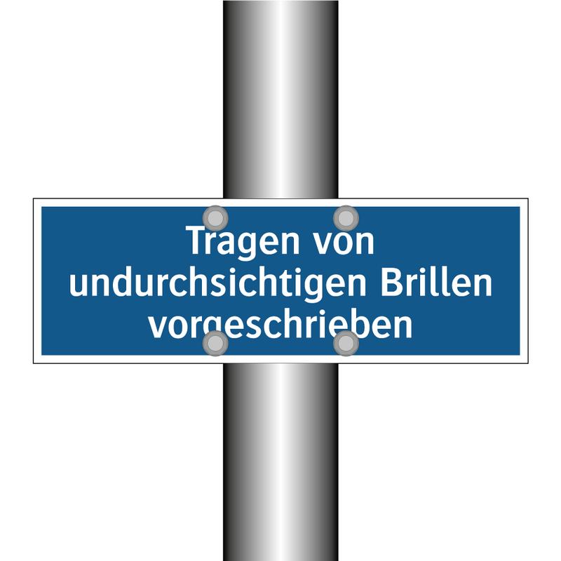 Tragen von undurchsichtigen Brillen vorgeschrieben