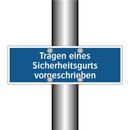 Tragen eines Sicherheitsgurts vorgeschrieben