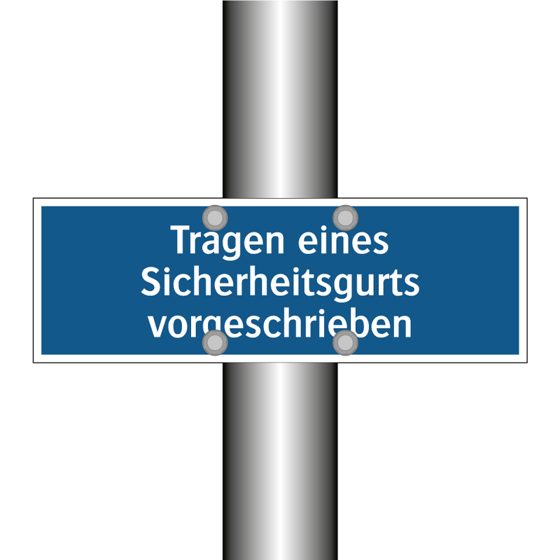 Tragen eines Sicherheitsgurts vorgeschrieben