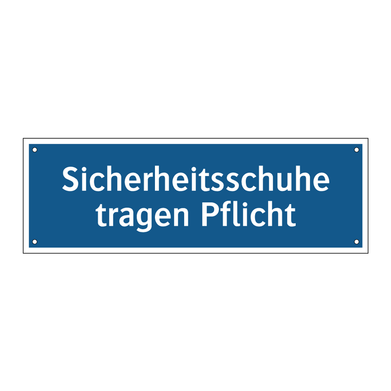 Sicherheitsschuhe tragen Pflicht