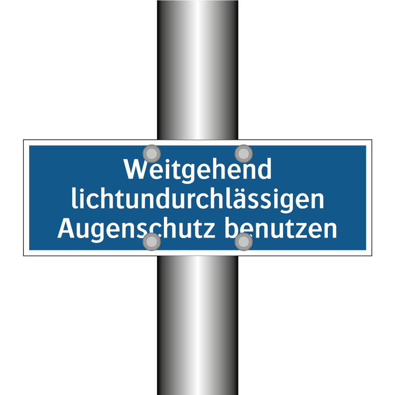 Weitgehend lichtundurchlässigen Augenschutz benutzen