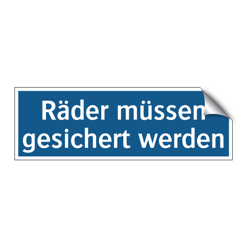 Räder müssen gesichert werden