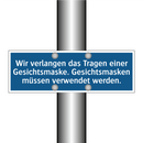 Wir verlangen das Tragen einer Gesichtsmaske. Gesichtsmasken müssen verwendet werden.