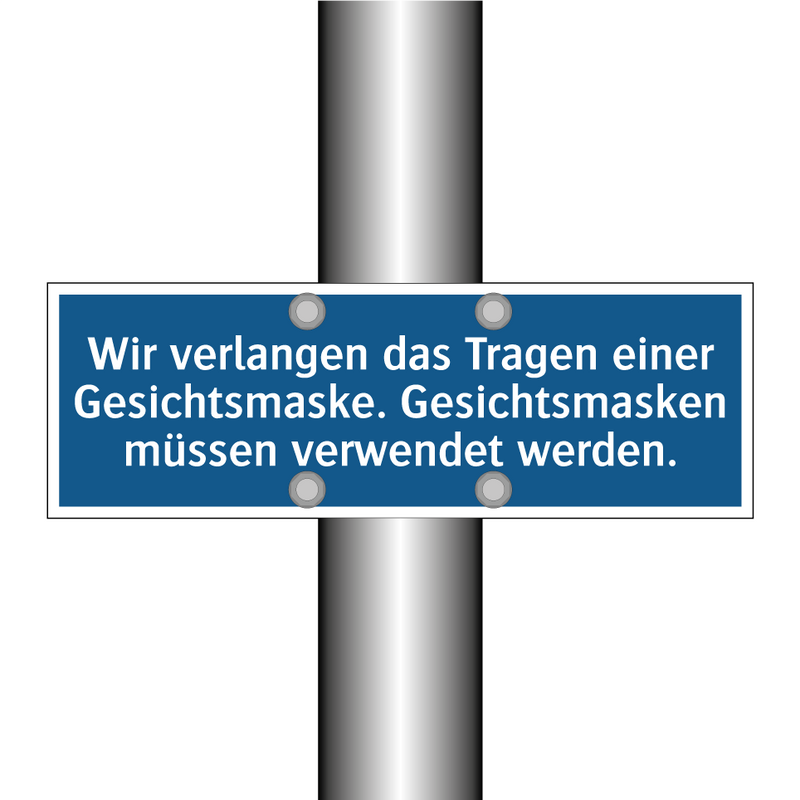 Wir verlangen das Tragen einer Gesichtsmaske. Gesichtsmasken müssen verwendet werden.