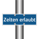 Zelten erlaubt