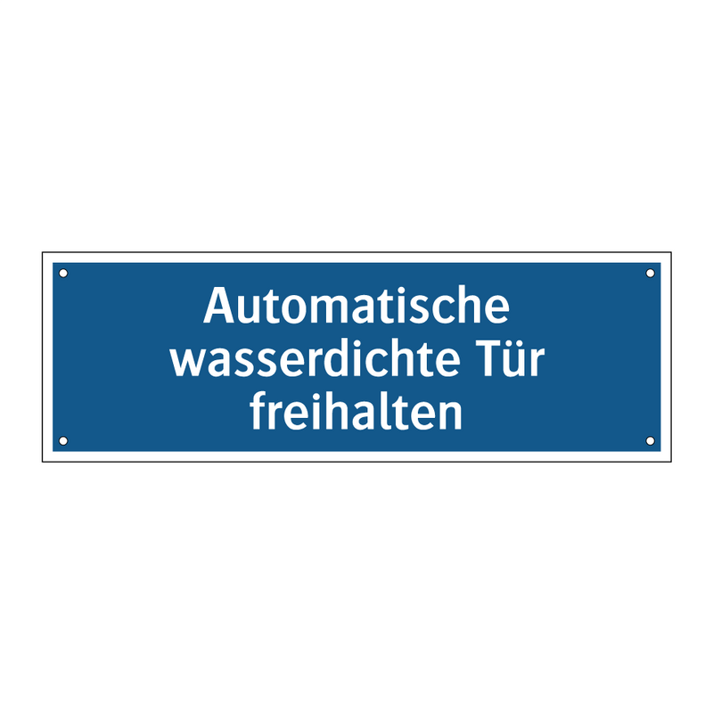 Automatische wasserdichte Tür freihalten
