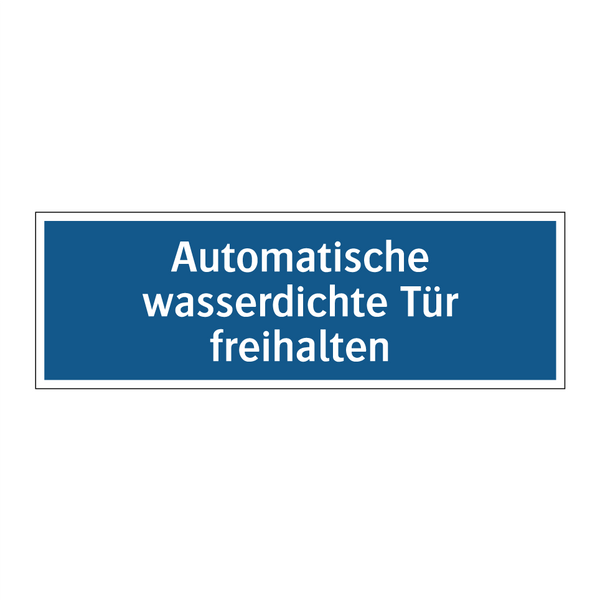 Automatische wasserdichte Tür freihalten