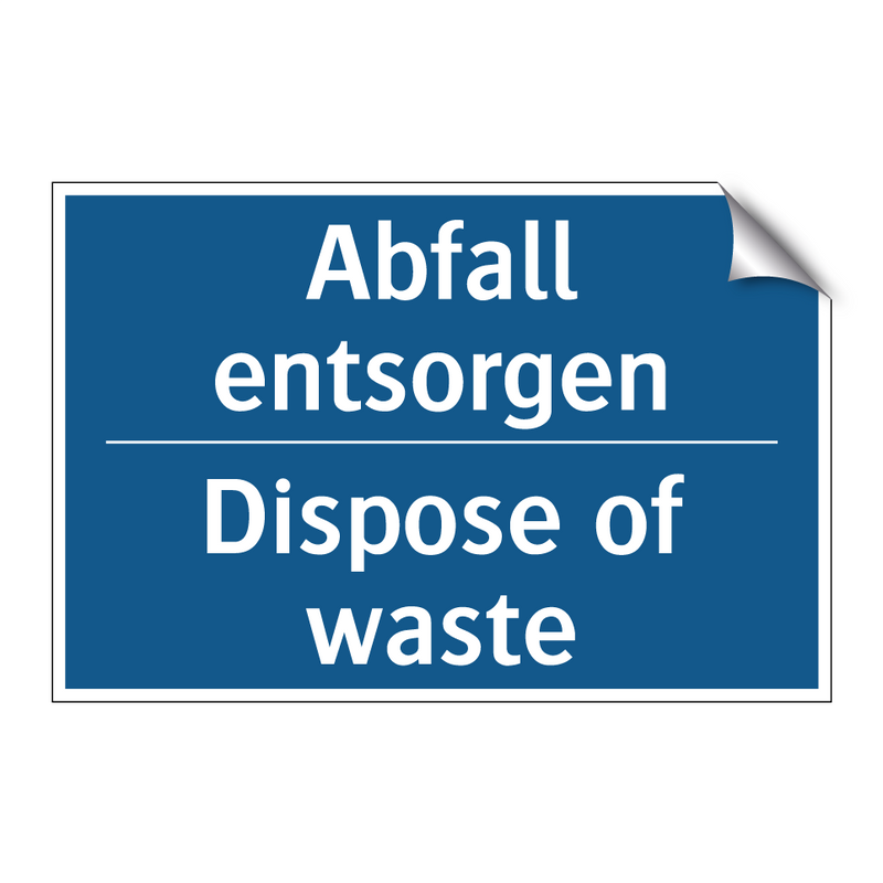Abfall entsorgen - Dispose of waste