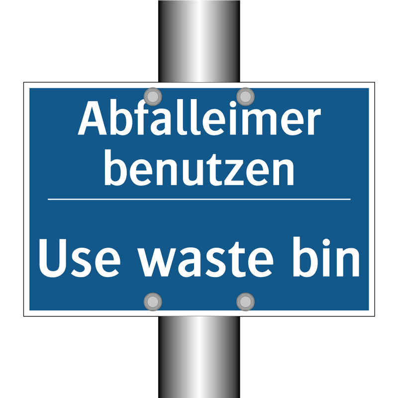 Abfalleimer benutzen - Use waste bin