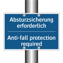 Absturzsicherung erforderlich - Anti-fall protection required