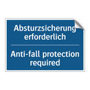 Absturzsicherung erforderlich - Anti-fall protection required