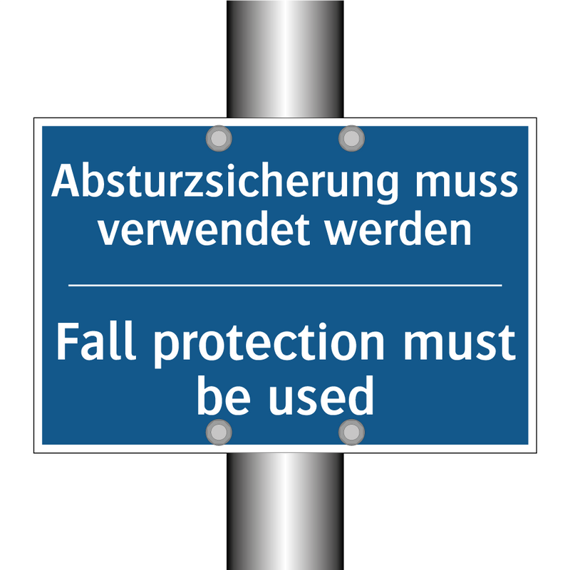 Absturzsicherung muss verwendet /.../ - Fall protection must be used