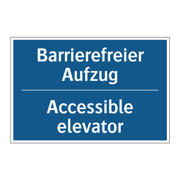 Barrierefreier Aufzug - Accessible elevator