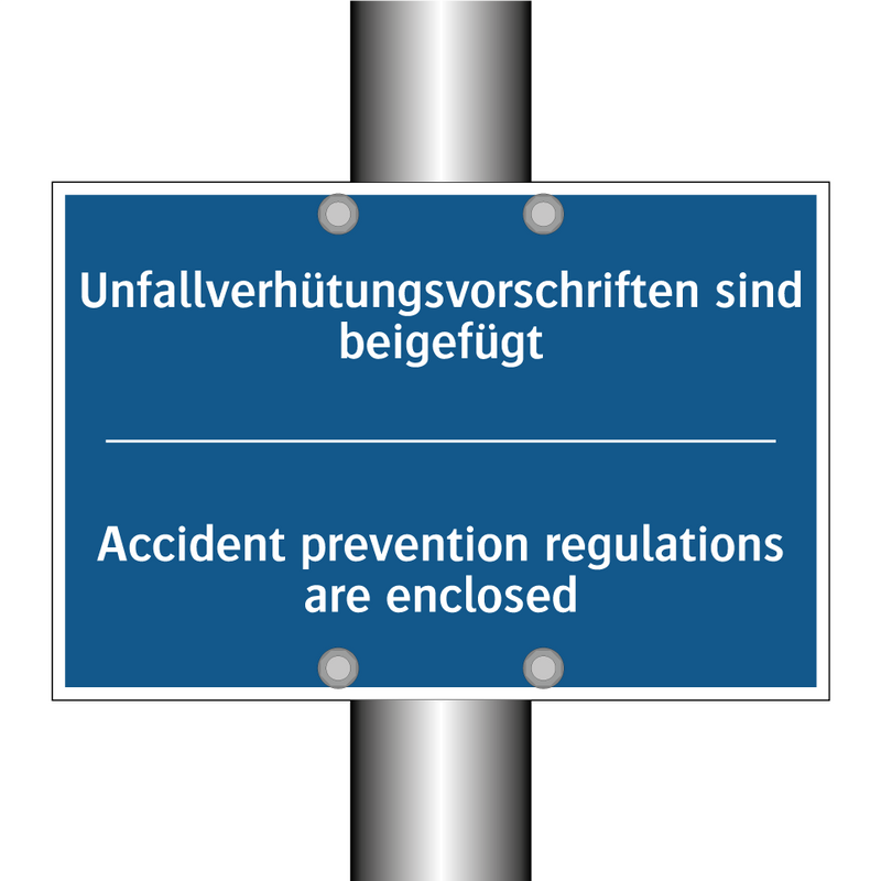 Unfallverhütungsvorschriften sind /.../ - Accident prevention regulations /.../