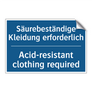 Säurebeständige Kleidung erforderlich/.../ - Acid-resistant clothing required/.../