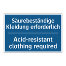 Säurebeständige Kleidung erforderlich/.../ - Acid-resistant clothing required/.../