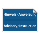 Hinweis/Anweisung - Advisory/Instruction