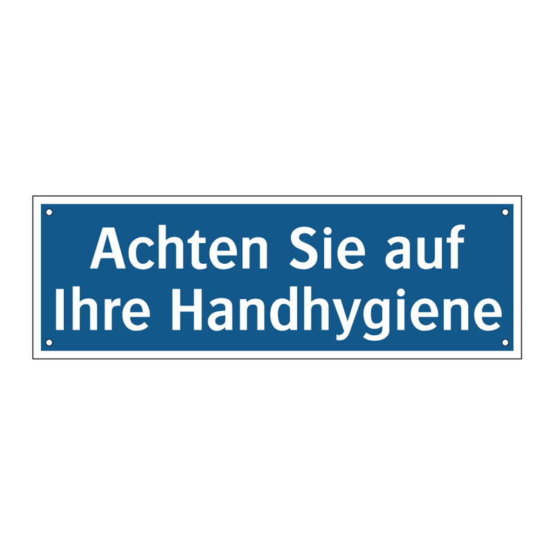 Achten Sie auf Ihre Handhygiene
